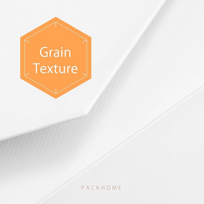PACKHOME 6 Gift Boxes 9x6.5x3.8 Inches, Rectangle Collapsible Boxes with Magnetic Lids for Gift Packaging (Matte White, Grain Texture)
