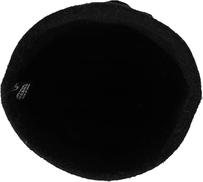 ZLYC Women Wool Cloche Bucket Hat 1920s Vintage Dress Winter Hats with Flower Accent