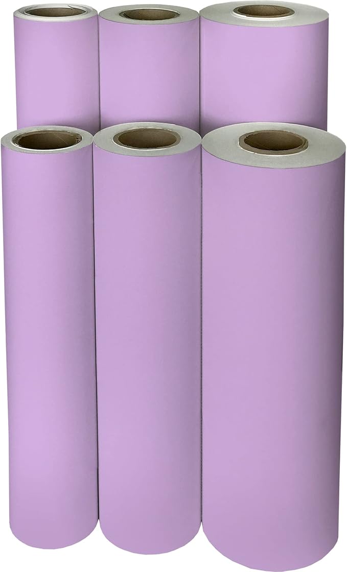 Jillson Roberts Bulk Gift Wrap, Everyday Gift Wrapping Supplies, Lavender Matte, 1/2 Ream 417 feet x 24 inches