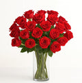 BloomsyBox - Red Roses - 24 Long Stems, Long Lasting, Hand-Tied in Eco-friendly, Vase Not Included, Fresh Flowers for Delivery – Gift for Birthday, Anniversary, Get Well, Congratulations, Wedding