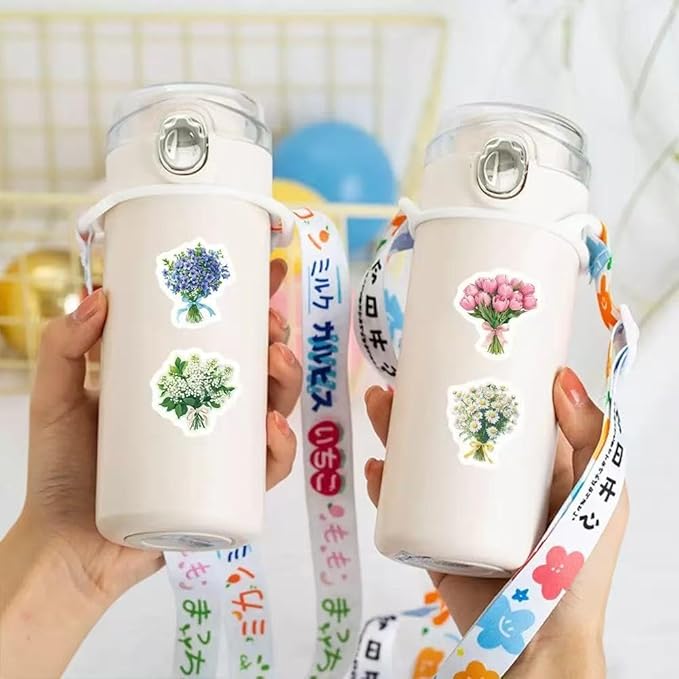 1000 Pcs Flower Stickers for Kids Classroom Boys Girls School Students. 2 Roll 1 Inch Leaf Plant Stickers Bulk .Floral Scrapbook Nature Sticker Packs for Water Bottles Phone Case Laptop