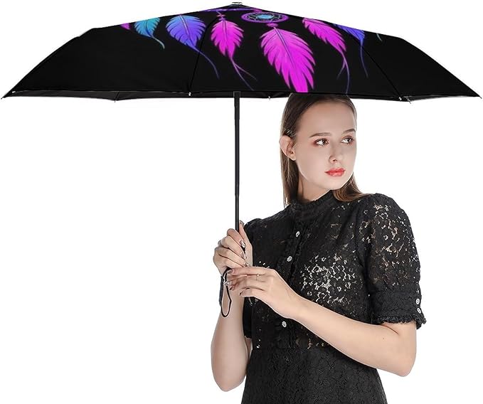 Fashion 3 Fold Sunny Rain Sunscreen Umbrella Portable Automatic Umbrella