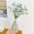 Small Blue Daisy Flowers Artificial,2 Bouquet/12Pcs 10 Inch Fake Daisies,Spring Summer Wild Flower for Party Decor，Home Decor Indoor (Blue)