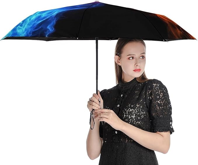 Fashion 3 Fold Sunny Rain Sunscreen Umbrella Portable Automatic Umbrella