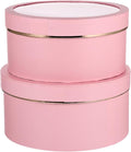 TOVINANNA 2pcs Floral Packaging Boxes with Lids for Valentine S Day Round Window PVC Flower Boxes Coated Paper Lightweight and Portable for Weddings Birthdays Anniversaries