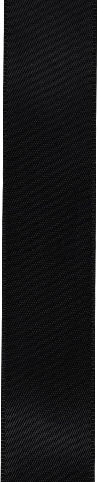 LIUYAXI Black Stain Ribbon, 1/2" X Continuous 50 Yards, Double Faced Fabric Ribbon Perfect for Gift Wrapping Wedding Christmas Birthday Floral Arrangement Craft