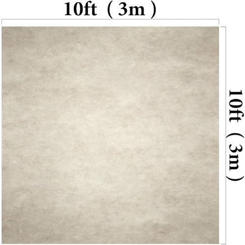 10ft(W) x10ft(H) Ivory Portrait Photography Backdrop Microfiber Absract Photo Studio Background for Photographers Head Shots Old Master Photo Props