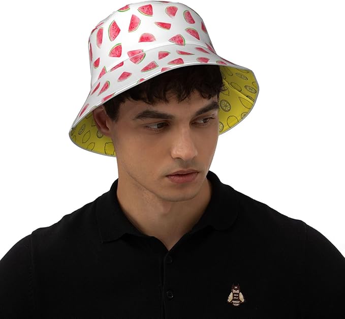 Bucket Hat Double-Side-Wear Reversible Sun Hat Beach Travel Hiking for Women Men
