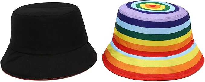 Mashiaoyi Unisex Print Double-Side-Wear Reversible Bucket Hat