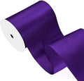 Purple Satin Ribbon 4 inch X 15 Yards Polyester Ribbon for Gift Wrapping Very Suitable for Weddings Party Hair Bow Invitation Decorations and More