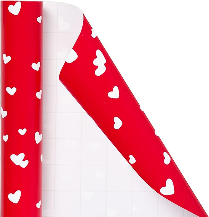WRAPAHOLIC 30 Inch Valentine's Day Wrapping Paper Roll - 30 Inch x 33 Feet - Red Sweet Heart Wrapping Paper for Valentine's Day, Mother's Day, Birthday, Wedding, Bridal Shower