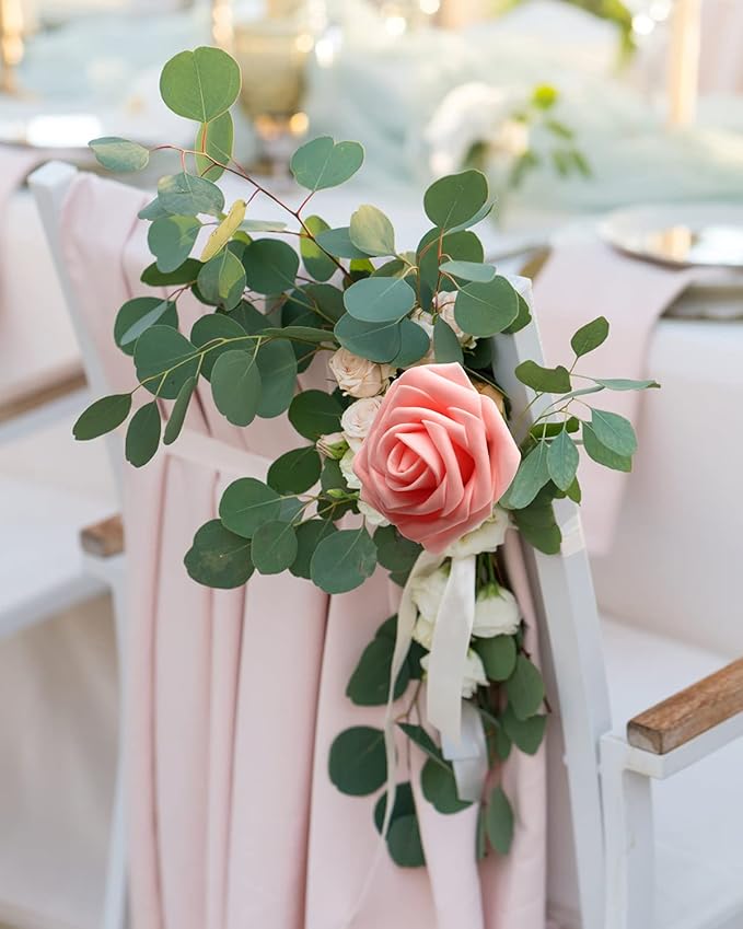 JOYLEX Artificial Flowers Realistic Roses, 50pcs Real Looking Fake Roses with Stem for DIY Wedding Bouquets Centerpieces Bridal Shower Party Home Romantic Decorations (Regular 3" - 50pcs, Pink)