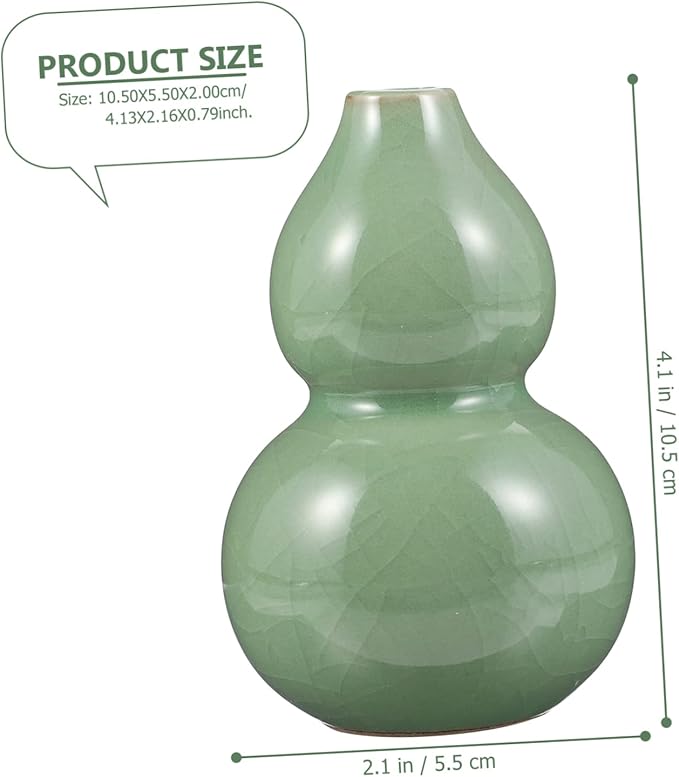 Creative Gourd Shaped Ceramic Vase Smooth Surface Desktop Flower Display Container Home Decoration Flower Arrangement Gift