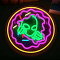 Tacos Alien Neon Sign for Man Room Decor Mexican Tacos Led Light Sign for Wall Decor Green Alien Neon Signs for Party Bar Club Restaurant Man Cave