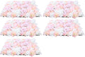 Eapmic 16"x 24" Artificial Flower Wall Panels,Flower Wall Mat Silk Flower Panels for Outdoor Garden Backyard Fence Fence Privacy Screen and Indoor Wall Decor (5Pcs Light Pink+White)