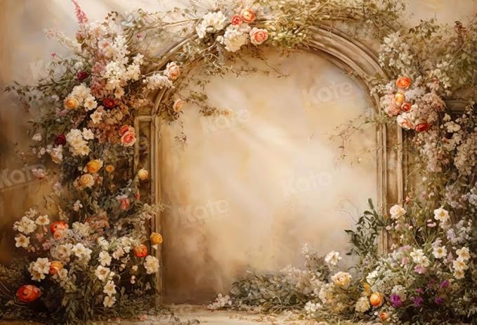 Kate Flower Wall Backdrops Arch Pregnant Wedding Party Supplies Photo Shoot Portrait Photo Background, 7x5ft