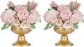 Nuptio Pcs of 2 Mini Sized Metal Urn Planter Elegant Wedding Centerpieces Vase for Wedding Party Decoration, 12.6cm/4.96" Tall Trumpet Vase Flower Holder for Anniversary Ceremony