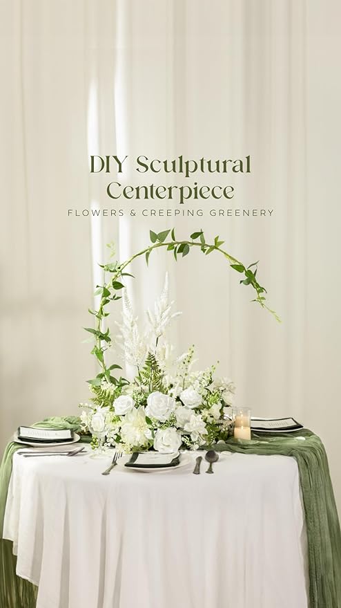 Ling's moment Flowers 16pcs Ivory Blooming Peonies Artificial Flowers with Stem, Artificial Peony Flowers for DIY Wedding Decorations Centerpieces Bouquets Boutonnieres