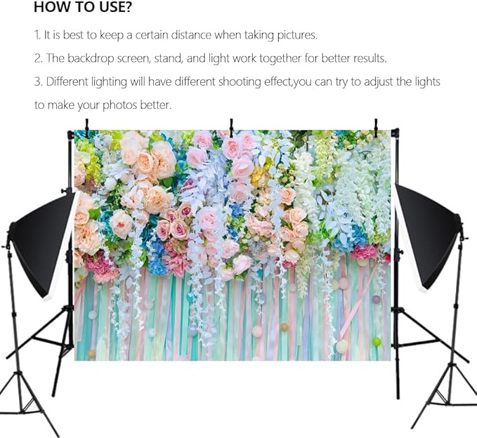 6x4ft Green Leaf Floral Wall Backdrop Flower Photo Background for Birthday Wedding Reception Miss to Mrs Bridal Shower Live Video Decorations