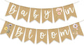 Wild Flower Baby In Bloom Banner Little Floral Theme Burlap Sign Boho Baby Shower Decoration
