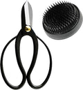 Wazakura Made in Japan Ikebana Tool Kit - Koryu Scissors + Black Kenzan Flower Holder, Japanese Floral Arrangement Set, Florist Shears and Pin Frog Gift Box Set - Koryu and Black Kenzan 2.4" (61mm)