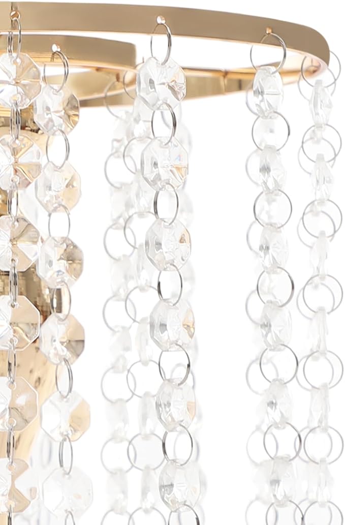 Flower Stand Vase, 10 Pcs Glam Crystal Wedding Reception Decorations with Sparkling Beads Table Center Display Flower Arrangement Flower Stand Metal Vase for Event Party Decor (Gold, H:10.23in)