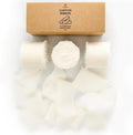 Vitalizart Cream White Handmade Chiffon Silk Ribbon Fringe 3 Rolls 1.5" x 21 Yd Ivory Frayed Edges Ribbons for Wedding Invitations Bridal Bouquets Gifts Wrapping Crafts Holiday Decor