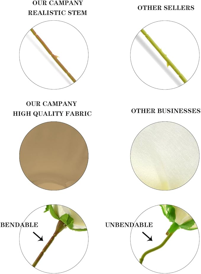LFF 10pcs Silk Roses Artificial Flowers Fake Long Stem Roses for DIY Wedding Bouquet Home Decoration (Coffee)