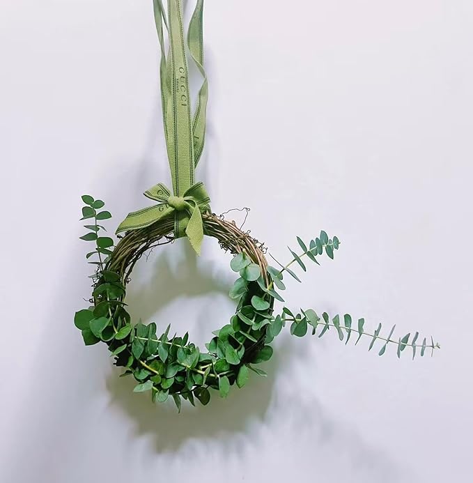 20pcs Dried Eucalyptus Stems - Real Long Eucalyptus, Fall Decorations for Home, 17" Floral Arrangement, Wedding (Green)
