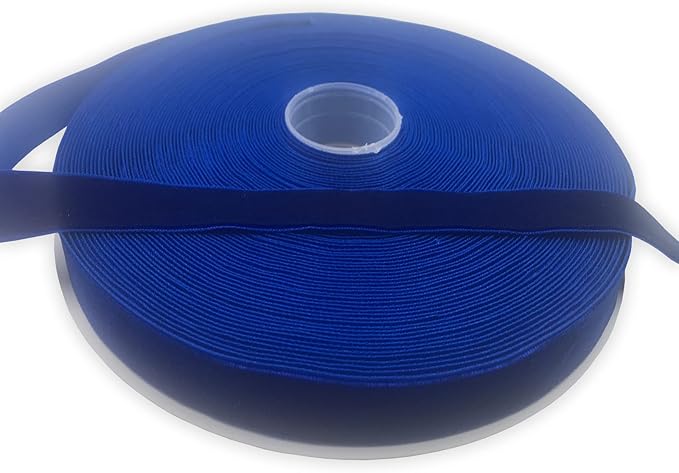 Royal Blue Velvet Ribbon Single Side,5/8 Inch X 25Yards Spool