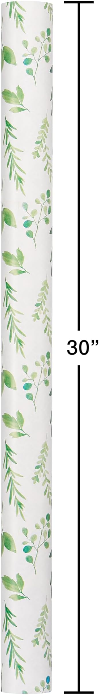 American Greetings 175 sq. ft. Reversible Wrapping Paper for Weddings, Bridal Showers, Anniversaries, Birthdays and All Occasions, Greenery and Damask (1 Roll, 30 in x 70 ft.)