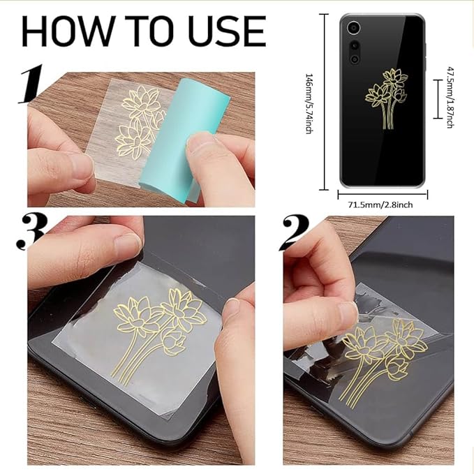 OLYCRAFT 9Pcs Golden Metal Stickers 1.6x1.6 Inch Gold Flower Sticker Lotus Flower Theme Self Adhesive Stickers Lotus Blossom Metal Crafts Sticker for DIY Scrapbooking DIY Crafts Resin Decoration