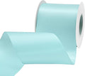 Lt.Blue Satin Ribbon 3 inch X 15 Yards Polyester Ribbon for Gift Wrapping Very Suitable for Weddings Party Hair Bow Invitation Decorations and More