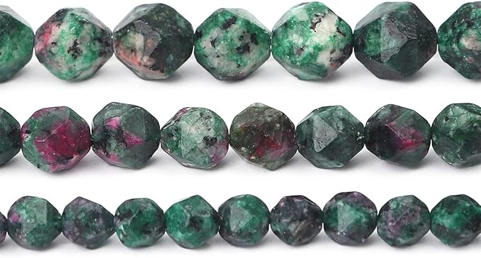 Faceted Natural Zoisite Stone Round Beads 6mm 36cm/Strand for Jewelry Making