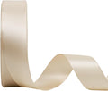 LaRibbons Nude Satin Ribbon 1 Inch 25 Yards Double Faced Silk Ribbon for Flower Bouquet Crafts Gift Wrapping Wedding Party Decoration
