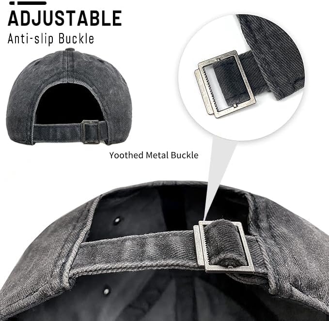 Negi Retro Baseball Cap Denim Hat for Women Female Washed Distressed Adjustable Dad Hats Unconstructed Cotton