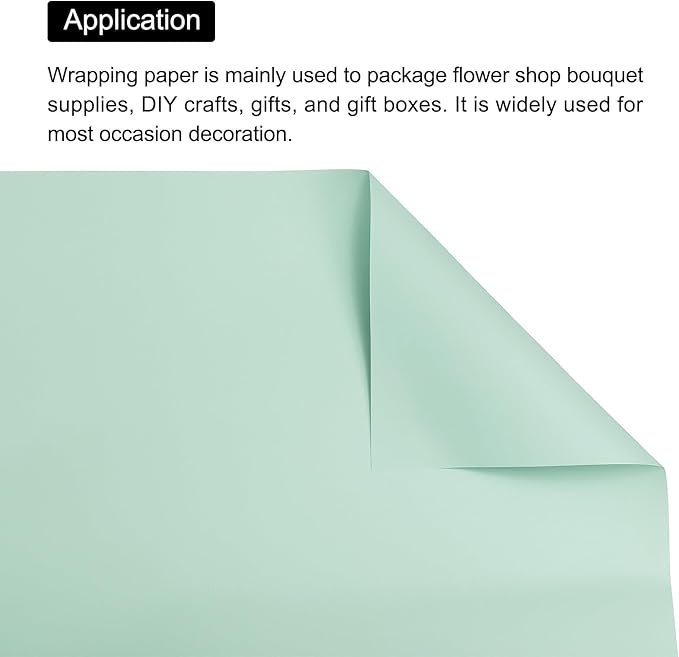 MECCANIXITY Pearlescent Film Flower Wrapping Paper 22.8x22.8 Inch Waterproof for DIY Crafts, Gift/Gift Box Packaging Lemon Green Pack of 10