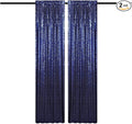 Navy Blue Sequin Backdrop Curtains Glitter Drapes 2FTx8FT 2 Panels for Wedding Birthday Party Decorations Bridal Baby Shower Party Supplies Sparkly Photography Background