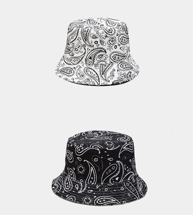 Quanhaigou Bucket Hat for Men Women,Packable Reversible Printed Sun Hats,Fisherman Outdoor Summer Travel Hiking Beach Caps