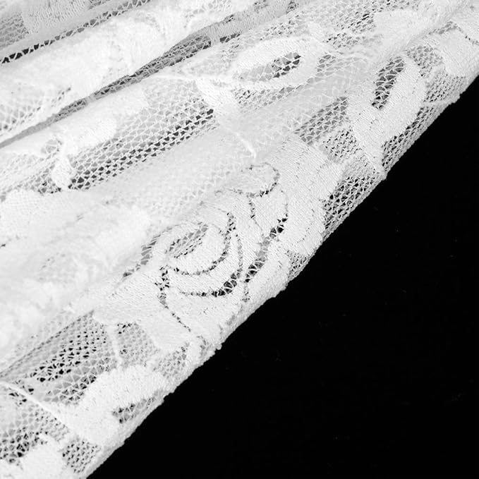 Yosoo Lace Wedding Umbrella Lace Embroidery Umbrella Bridal Party Craft Flowers Decoration Props Accessory for Wedding Party Celebration(51241 Light White)