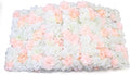 Eapmic 5Pcs 23.62"x 15.74" Artificial Flower Wall Panels,Flower Wall Mat Silk Flower Panels for Outdoor Garden Backyard Fence Fence Privacy Screen and Indoor Wall Decor(Pale Pinkish Grey)