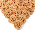 IPOPU Artificial Rose Flower Heads, 100 Pcs Real Looking Gold Yellow Foam Fake Roses for DIY Wedding Baby Shower Centerpieces Arrangements Party Tables Home Decorations (Gold Yellow, Stemless)