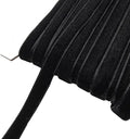 Chenkou Craft Black 25 Yards 3/8" Velvet Ribbon Lots Bulk (Black, 3/8"(10mm))