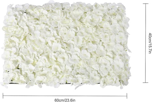16"x 24" Artificial Flower Wall Panels,Flower Wall Mat Silk Flower Panels for Outdoor Garden Backyard Fence Fence Privacy Screen and Indoor Wall Decor(20Pcs White,Style 2)
