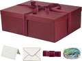 YINUOYOUJIA Large Gift Box 16.5x13x5.5 inches,Burgundy Boxes for Presents,Birthday,Valentine's Day,Mother's Day,Christmas,Anniversary.