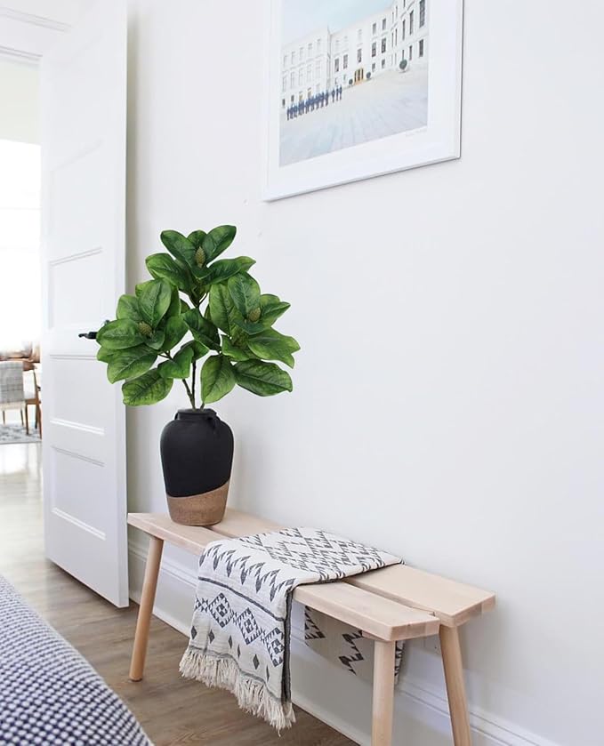 Briful 3PCS Faux Magnolia Stems 32.5'' Long Stem Artificial Magnolia Leaves Branches Fake Greenery for Home Office Vase Table Centerpiece Arrangement Decor