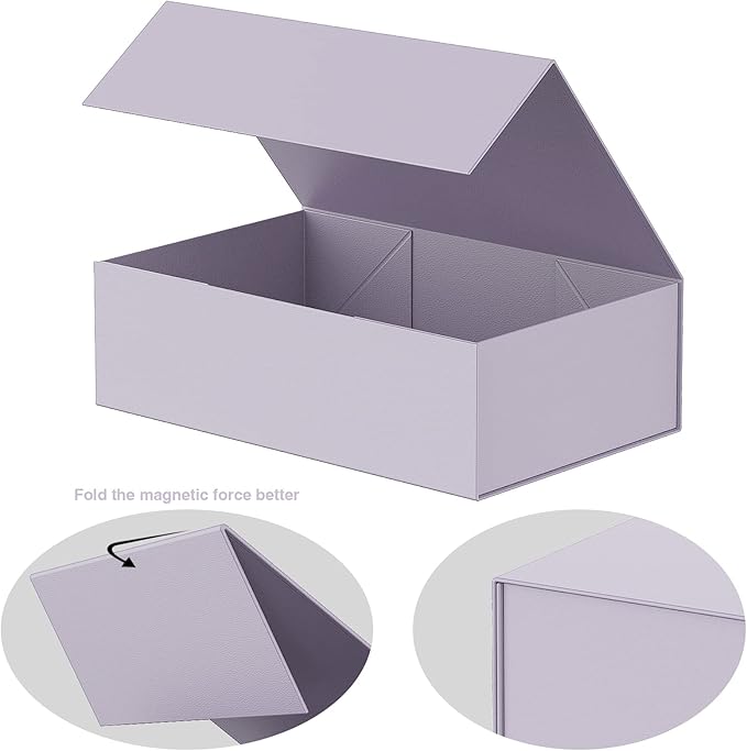 Luxury Large Gift Box 13.8"x9"x4.3" Storage Box Ribbon Magnetic Closure for Luxury Packaging Box for Mother's Day, Birthdays, Bridal Gifts,Weddings