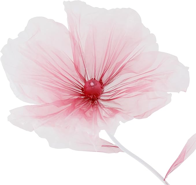 67inch Large Paper Artificial Flowers, Crepe Paper Pink Giant Paper Flowers, 3D Floral Decor for Garden, Photography Props, Wedding, Art Gallery(Pink)