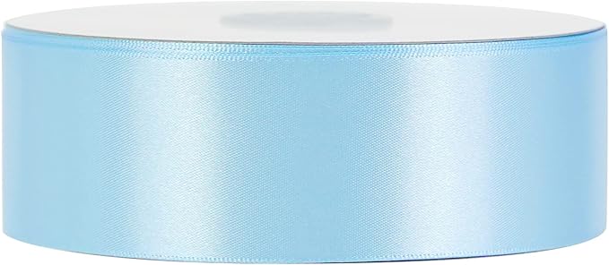 MEEDEE Blue Satin Ribbon 1-1/2 Inch Blue Ribbon Lux Double Faced Satin Ribbons by 50 Yards Polyester Satin Ribbons for Crafts, Weddings, Flower Bouquet, Holiday Decorating