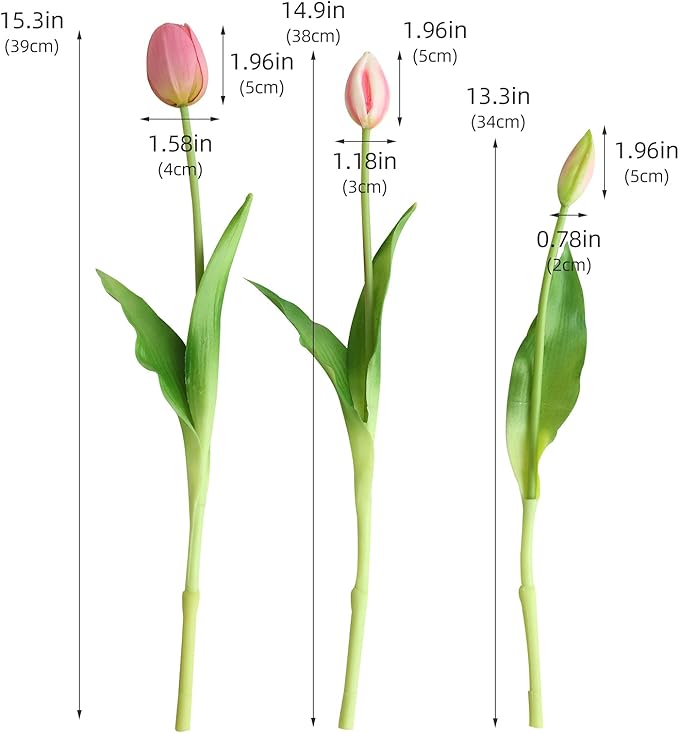 Artificial Flowers 10pcs Fake Tulips Real Touch, Faux Latex Tulips Flowers with Gift Box Soft Faux Tulips Bouquets Arrangements for Party Wedding Home Room Decoration(Light Purple)